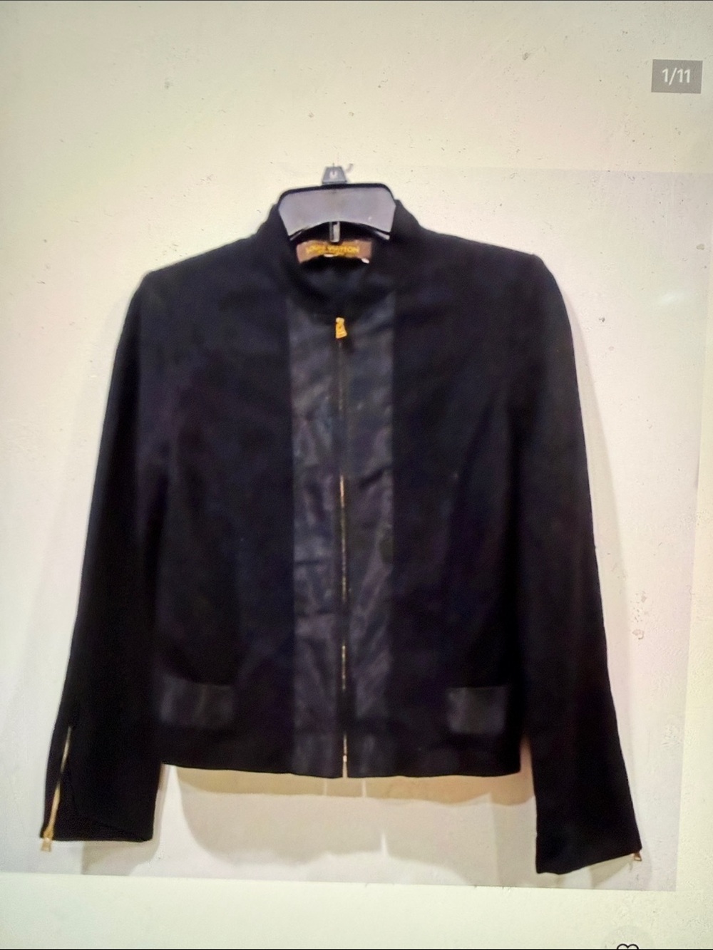 Louis Vuitton Laine Wool Full Zip Blazer Lined size 34
